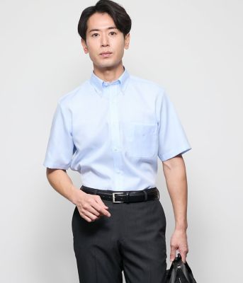 ＮＹ　ＣＡＲＥ　ＦＲＥＥ　ドビー　半袖ボタンダウンシャツ（２０２５１１７９５３８０）