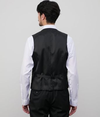 撥水】無地 襟なしオッドベスト（セットアップ対応