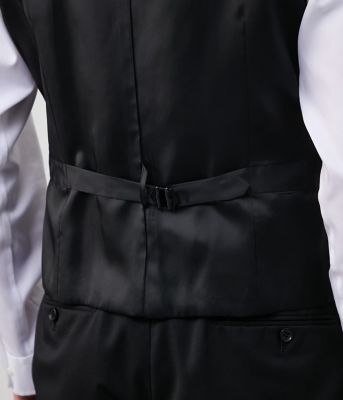 撥水】無地 襟なしオッドベスト（セットアップ対応