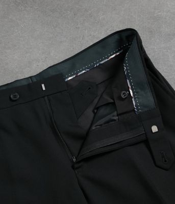 【撥水】Ｎｅｗ　１０ｍｏｎｔｈ　ソリッドブラック　スラックス（セットアップ対応）（２０２５１５２０５１０２）