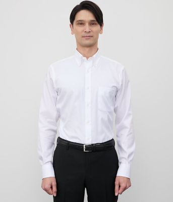 ＮＹ　ＣＡＲＥ　ＦＲＥＥ・ＳＵＰＩＭＡ　ＣＯＴＴＯＮ　ツイル無地　長袖ボタンダウンシャツ（２０２５１５７０５３４０）