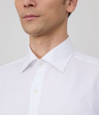 ＮＹ　ＣＡＲＥ　ＦＲＥＥ・ＳＵＰＩＭＡ　ＣＯＴＴＯＮ　ヘリンボーン　長袖ワイドカラーシャツ（２０２５１５７１５３２１）