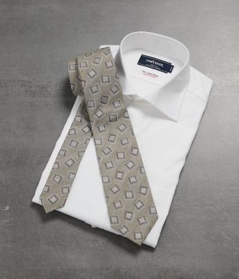 NEWYORKER (Men)/ニューヨーカー Fossati スクエア ネクタイ(202515905054) 31グレージュ 【三越伊勢丹/公式】