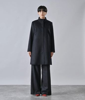 【美品】セオリー　スタンドカラーコート カシミヤ混　BELVIN　比翼　紺　M THE ESSENTIAL LAYER Theory [セオリー] 公式通販サイト