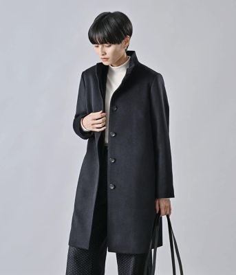 【美品】セオリー(カシミア混)スタンドカラーコート カシミヤ混ビーバー スタンドカラーコート