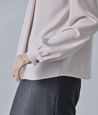 25SS洗える　ストレッチジョーゼット ラッフルデザインブラウス　サイズ4 25SS洗える ストレッチジョーゼット ラッフルデザインブラウス