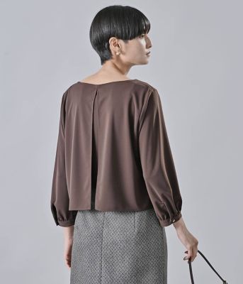 Atraer (Women)/アトラエル 強撚スムース レイヤードカットソープルオーバー(202526816535) 35ダークブラウン トップス【三越伊勢丹/公式】