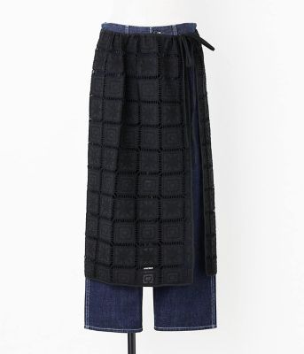 ＜SIPULI (Women)＞Ｓｑｕａｒｅ　Ｅｍｂｒｏｉｄｅｒｙ　Ｌａｃｅ　巻きスカート（２０２５３７２５５００３）