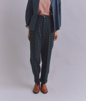 ＜SIPULI (Women)＞【ウォッシャブル】Ｗｏｏｌｉｓｈ　Ｂｌｏｃｋ　Ｃｈｅｃｋ　ダブルテーパードパンツ（２０２５３７３１６０３２）