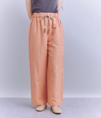 Ｌｉｎｅｎ　Ｃｈａｍｂｒａｙ　ドロストサイドポケットパンツ（２０２５３７３３５０３１）