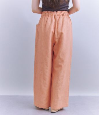 Ｌｉｎｅｎ　Ｃｈａｍｂｒａｙ　ドロストサイドポケットパンツ（２０２５３７３３５０３１）