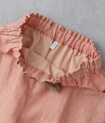 Ｌｉｎｅｎ　Ｃｈａｍｂｒａｙ　ドロストサイドポケットパンツ（２０２５３７３３５０３１）