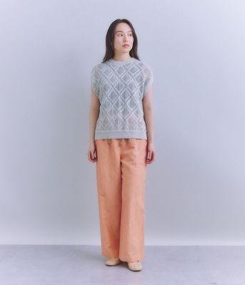 Ｌｉｎｅｎ　Ｃｈａｍｂｒａｙ　ドロストサイドポケットパンツ（２０２５３７３３５０３１）