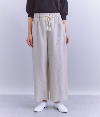 Ｌｉｎｅｎ　Ｃｈａｍｂｒａｙ　ドロストサイドポケットパンツ（２０２５３７３３５０３１）