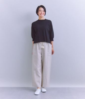 Ｌｉｎｅｎ　Ｃｈａｍｂｒａｙ　ドロストサイドポケットパンツ（２０２５３７３３５０３１）