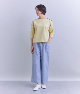 Ｌｉｎｅｎ　Ｃｈａｍｂｒａｙ　ドロストサイドポケットパンツ（２０２５３７３３５０３１）