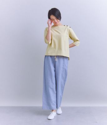 Ｌｉｎｅｎ　Ｃｈａｍｂｒａｙ　ドロストサイドポケットパンツ（２０２５３７３３５０３１）