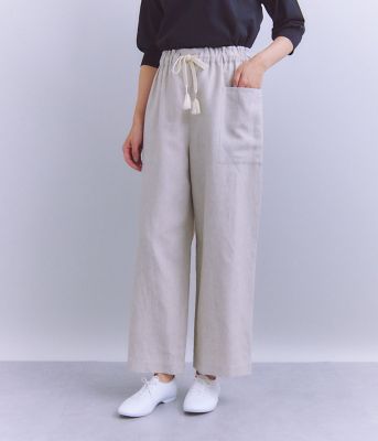 Ｌｉｎｅｎ　Ｃｈａｍｂｒａｙ　ドロストサイドポケットパンツ（２０２５３７３３５０３１）