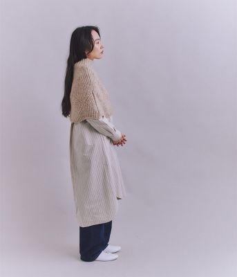 Ｃｏｔｔｏｎ　Ｌｉｎｅｎ　Ｄｏｕｂｌｅ　Ｓｔｒｉｐｅ　ポケットロングシャツドレス（２０２５３７４１６０１１）