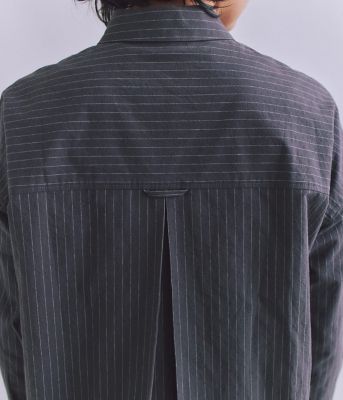 Ｃｏｔｔｏｎ　Ｌｉｎｅｎ　Ｐｉｎ　Ｓｔｒｉｐｅ　ポケットロングシャツドレス（２０２５３７４１６０１２）