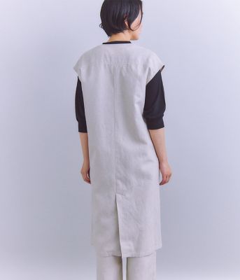 Ｌｉｎｅｎ　Ｃｈａｍｂｒａｙ　ロングジレワンピース（２０２５３７４８５０３１）