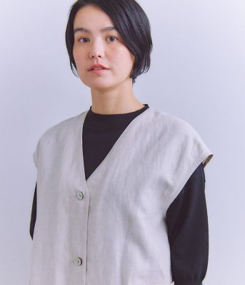 Ｌｉｎｅｎ　Ｃｈａｍｂｒａｙ　ロングジレワンピース（２０２５３７４８５０３１）