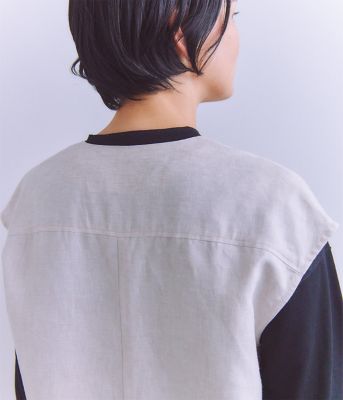Ｌｉｎｅｎ　Ｃｈａｍｂｒａｙ　ロングジレワンピース（２０２５３７４８５０３１）