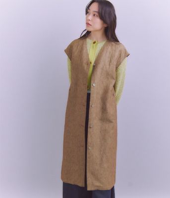 Ｌｉｎｅｎ　Ｃｈａｍｂｒａｙ　ロングジレワンピース（２０２５３７４８５０３１）