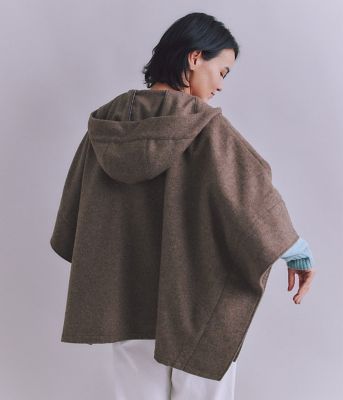 ＜SIPULI (Women)＞Ｈｉｇｈ　Ｃｏｕｎｔ　Ｍｅｌｔｏｎ　フードポンチョコート（２０２５３７５５６０４２）