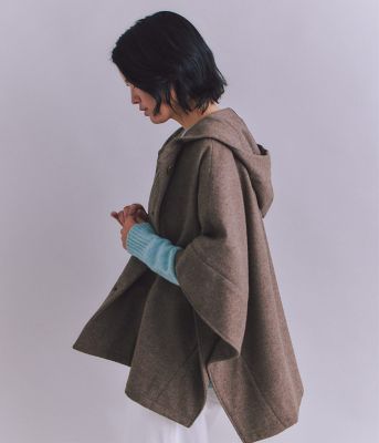 High Count Melton フードポンチョコート