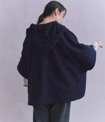 High Count Melton フードポンチョコート