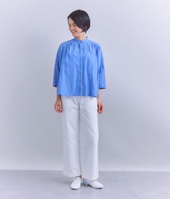 Ｓｌａｂ　Ｙａｒｎ　Ｃｏｔｔｏｎ　Ｌａｗｎ　ピンタックギャザーブラウス（２０２５３７６４５０２２）