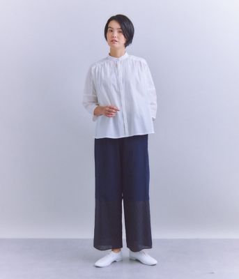 Ｓｌａｂ　Ｙａｒｎ　Ｃｏｔｔｏｎ　Ｌａｗｎ　ピンタックギャザーブラウス（２０２５３７６４５０２２）