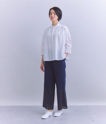 Ｓｌａｂ　Ｙａｒｎ　Ｃｏｔｔｏｎ　Ｌａｗｎ　ピンタックギャザーブラウス（２０２５３７６４５０２２）