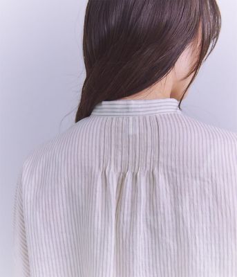 ［ＡＣＡＲ］Ｔｈｉｎ　Ｓｔｒｉｐｅ　ピンタックギャザーブラウス（２０２５３７６４５０２３）