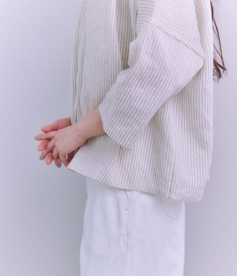 ［ＡＣＡＲ］Ｔｈｉｎ　Ｓｔｒｉｐｅ　ピンタックギャザーブラウス（２０２５３７６４５０２３）