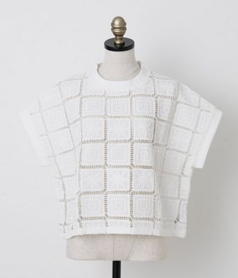 Ｓｑｕａｒｅ　Ｅｍｂｒｏｉｄｅｒｙ　Ｌａｃｅ　ブラウス（２０２５３７６８５００３）