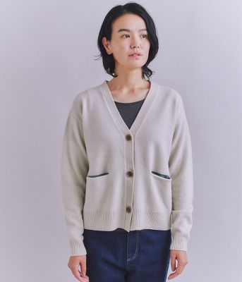 ネイビーとアイボリーのニットカーディガン Girly Doll（ガーリードール）の「アーガイル柄ニット