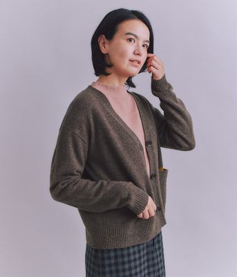 SIPULI (Women)/シプリ Colorful Melange 配色ポケットニットカーディガン(202537716741) 35ダークブラウン トップス【三越伊勢丹/公式】