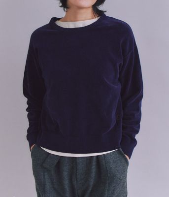 ウォッシャブル】Creamy Cotton 玉ねぎ刺繍クルー