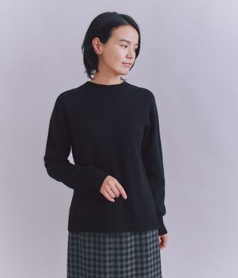 SIPULI (Women)/シプリ Australia Lamb サドルショルダースリットニット(202537786794) 05ブラック トップス【三越伊勢丹/公式】