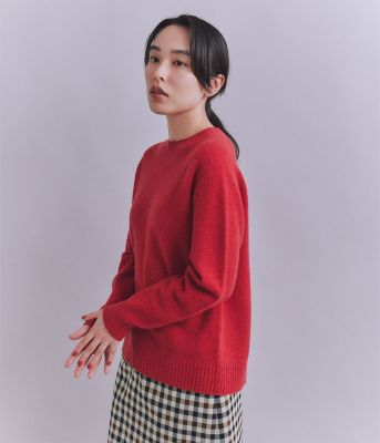 SIPULI (Women)/シプリ Australia Lamb サドルショルダースリットニット(202537786794) 10レッド トップス【三越伊勢丹/公式】