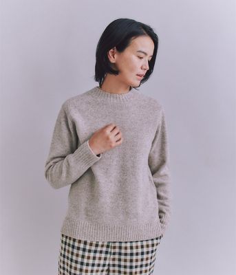 SIPULI (Women)/シプリ Australia Lamb サドルショルダースリットニット(202537786794) 33ベージュ トップス【三越伊勢丹/公式】