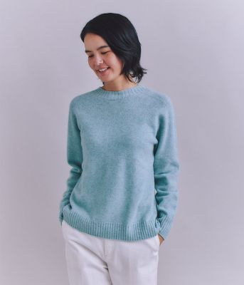 SIPULI (Women)/シプリ Australia Lamb サドルショルダースリットニット(202537786794) 73サックス トップス【三越伊勢丹/公式】