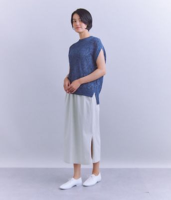 ニット セーター Linen Polyester Yarn レース編みノースリーブニット レディース Linen Polyester Yarn レース編み