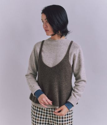 SIPULI (Women)/シプリ Colorful Melange 2wayペプラムキャミニット(202537796741) 35ダークブラウン トップス【三越伊勢丹/公式】