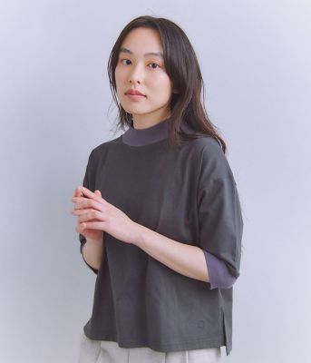 tシャツ Lusuter Soft Jersey モックネックプルオーバー レディース Luster Soft Jersey モックネックプルオーバー