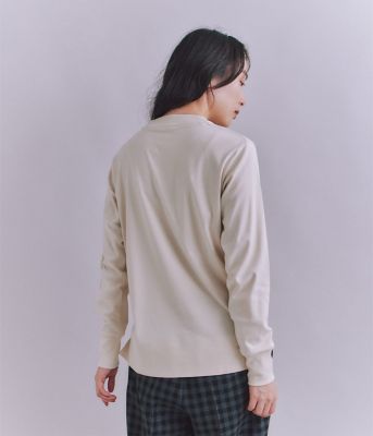 tシャツ 「LOTUS」Urtla High Gauge Rib 袖リブクロスネックプルオーバー レディース LOTUS］Urtla High Gauge Rib 袖リブクロスネックプルオーバー