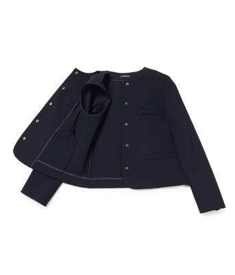 コンパクトダブルクロス　ドット釦ノーカラージャケット（２０２５５１１１５１２２）