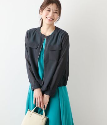 ＜NEWYORKER (Women)＞リサイクルポリエステルシアーローン　ジップアップブルゾン（２０２５５１１１６１１０）